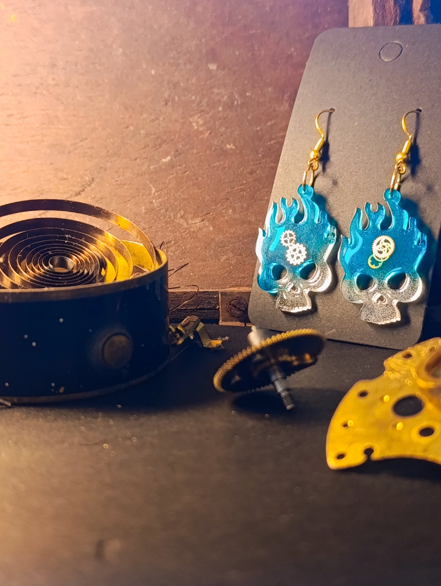 Neptunear - Boucles d'oreilles artisanales Steampunk / Pirate