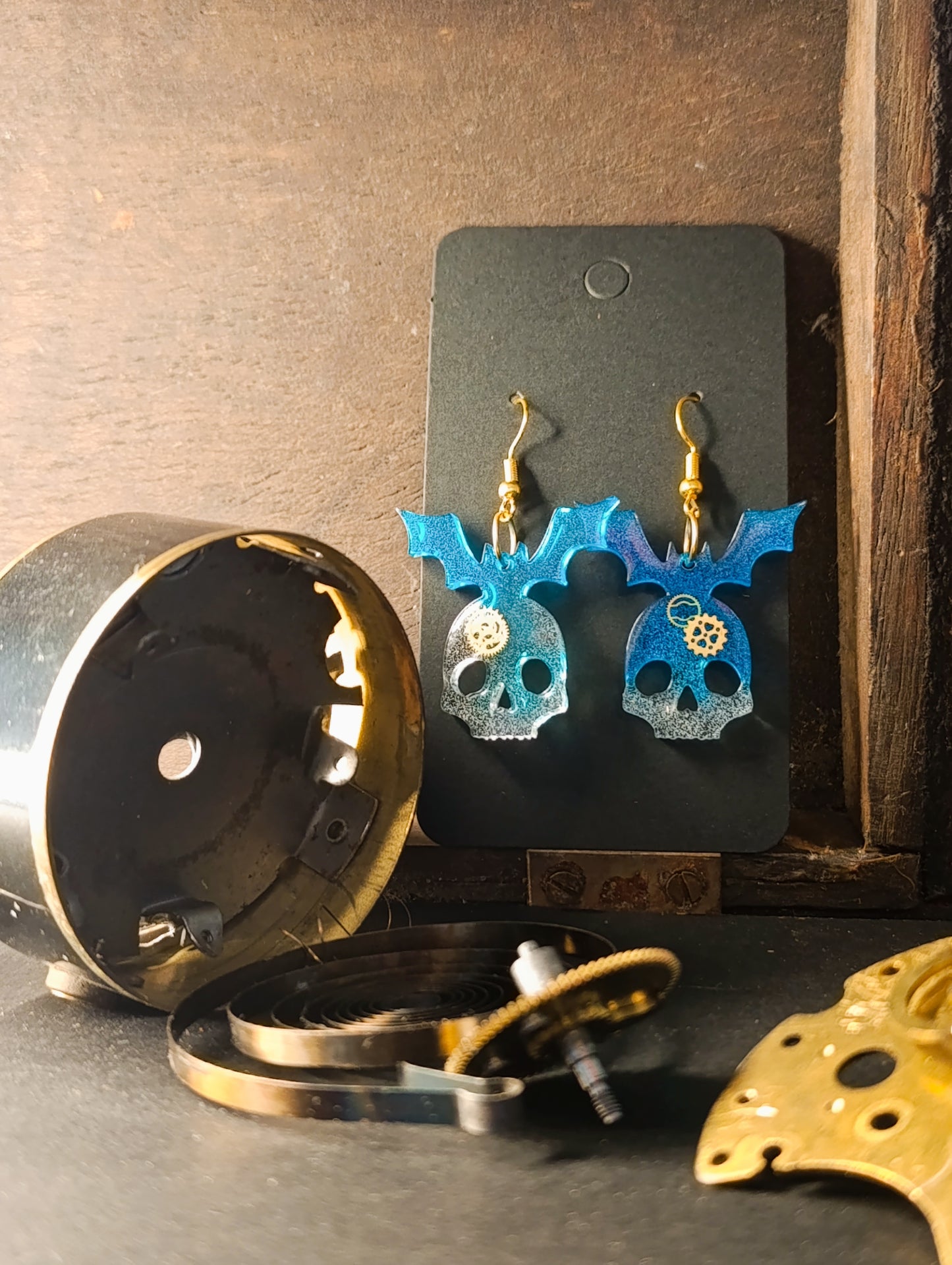 Neptunear - Boucles d'oreilles artisanales Steampunk / Pirate