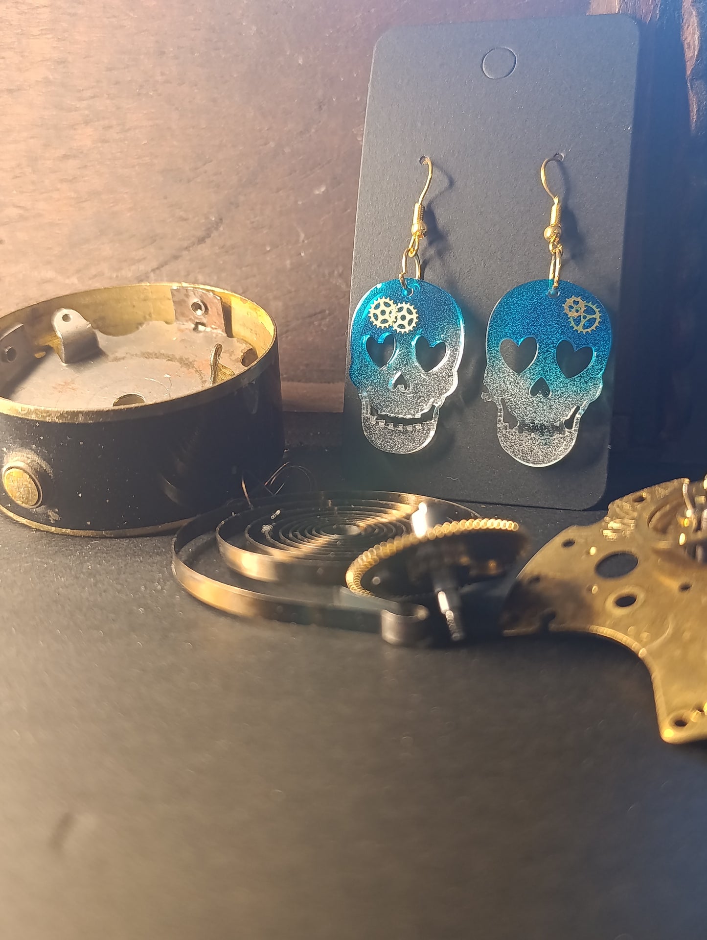 Neptunear - Boucles d'oreilles artisanales Steampunk / Pirate