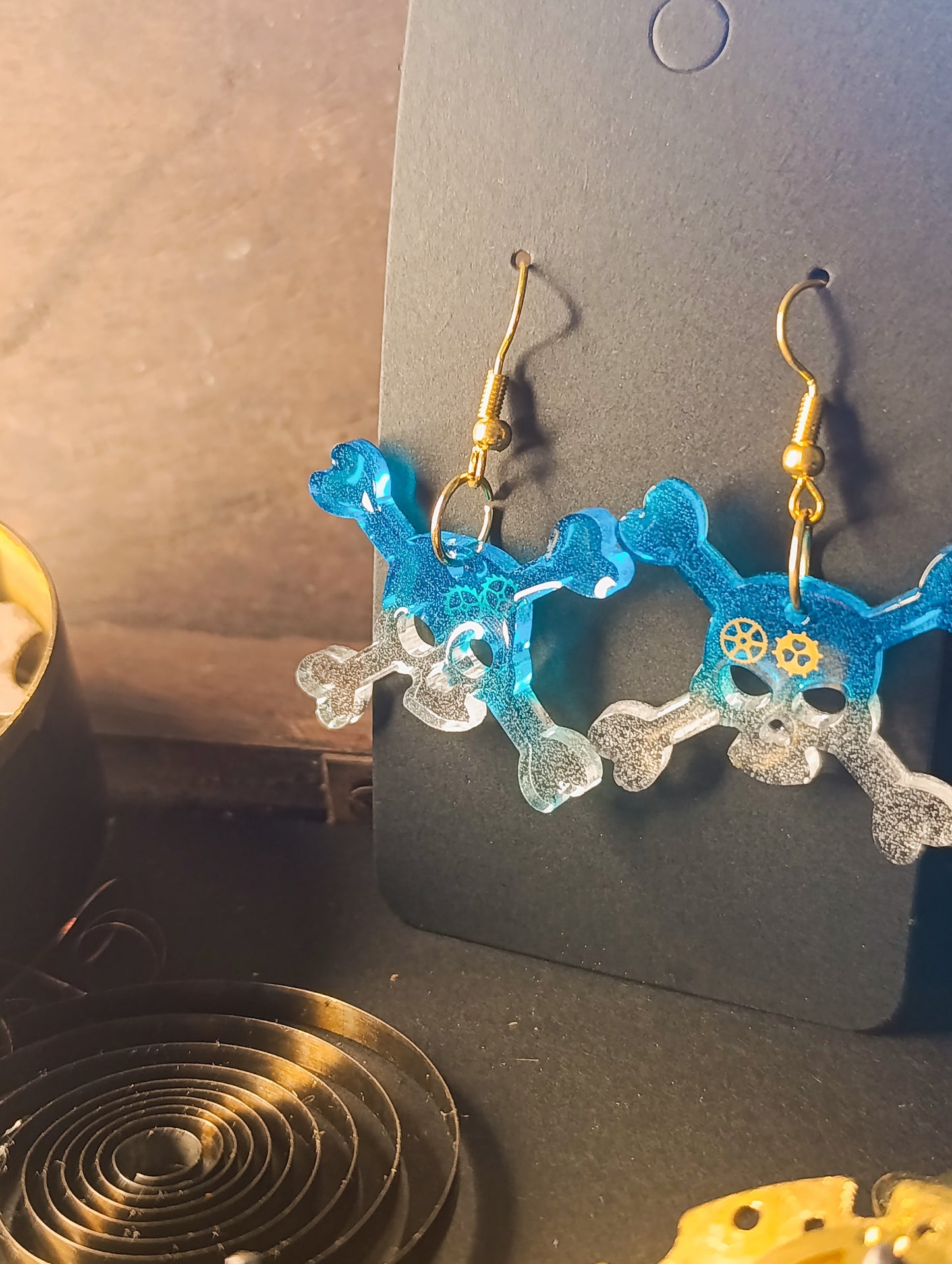 Neptunear - Boucles d'oreilles artisanales Steampunk / Pirate
