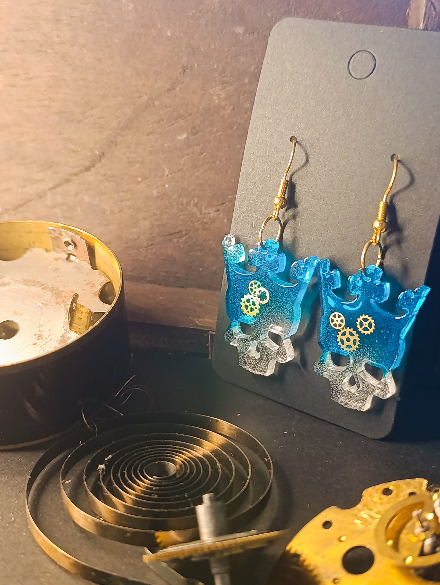 Neptunear - Boucles d'oreilles artisanales Steampunk / Pirate