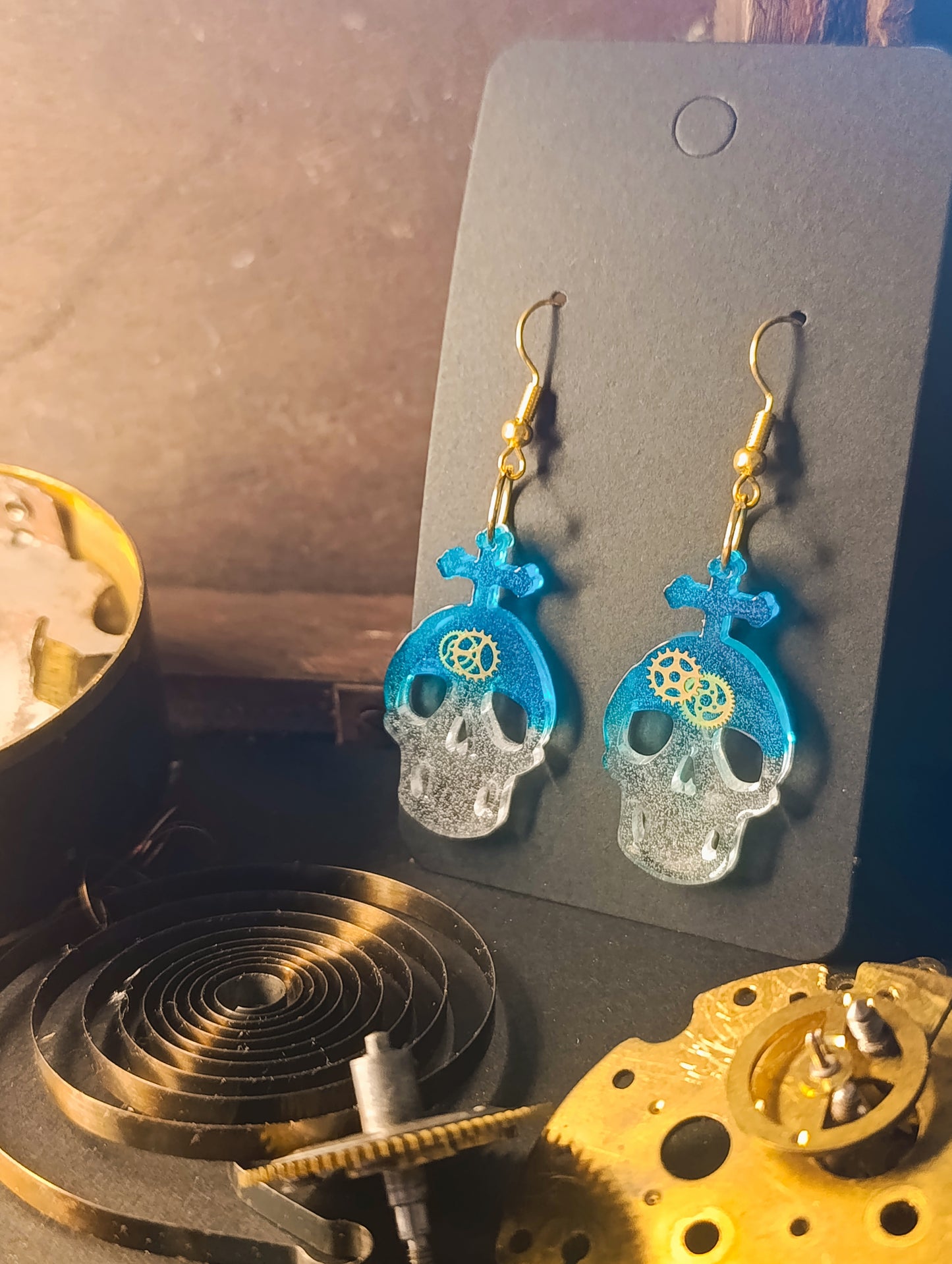 Neptunear - Boucles d'oreilles artisanales Steampunk / Pirate