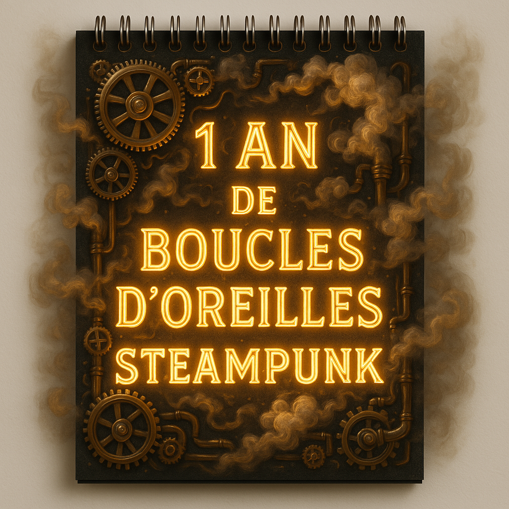 1 an de boucles d'oreilles Steampunk