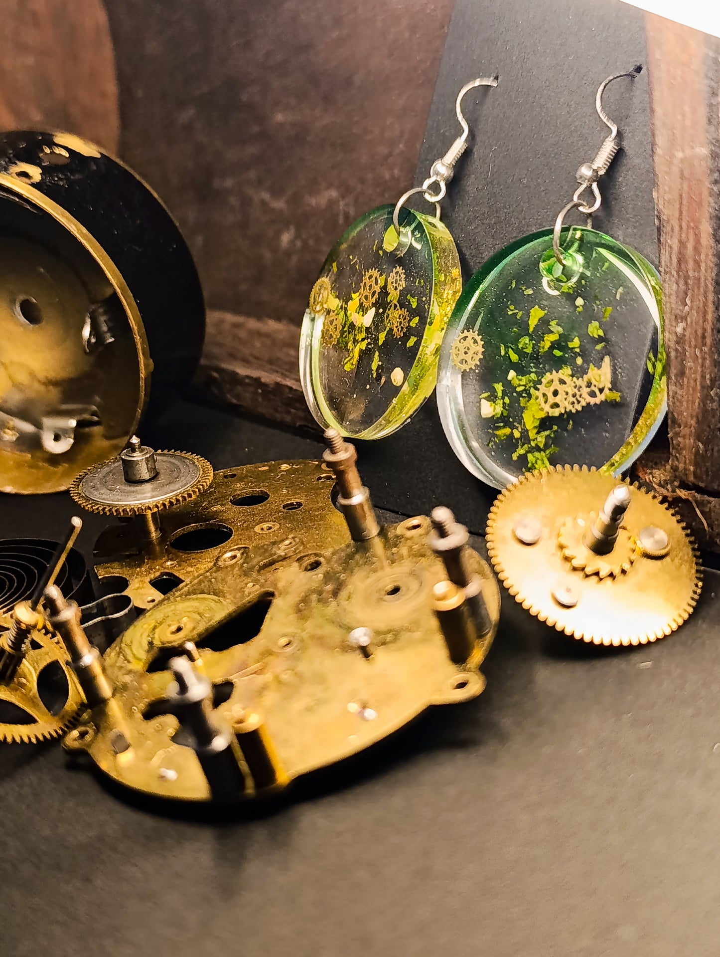 BOUCLE D'OREILLES MYSTEAMPUNK