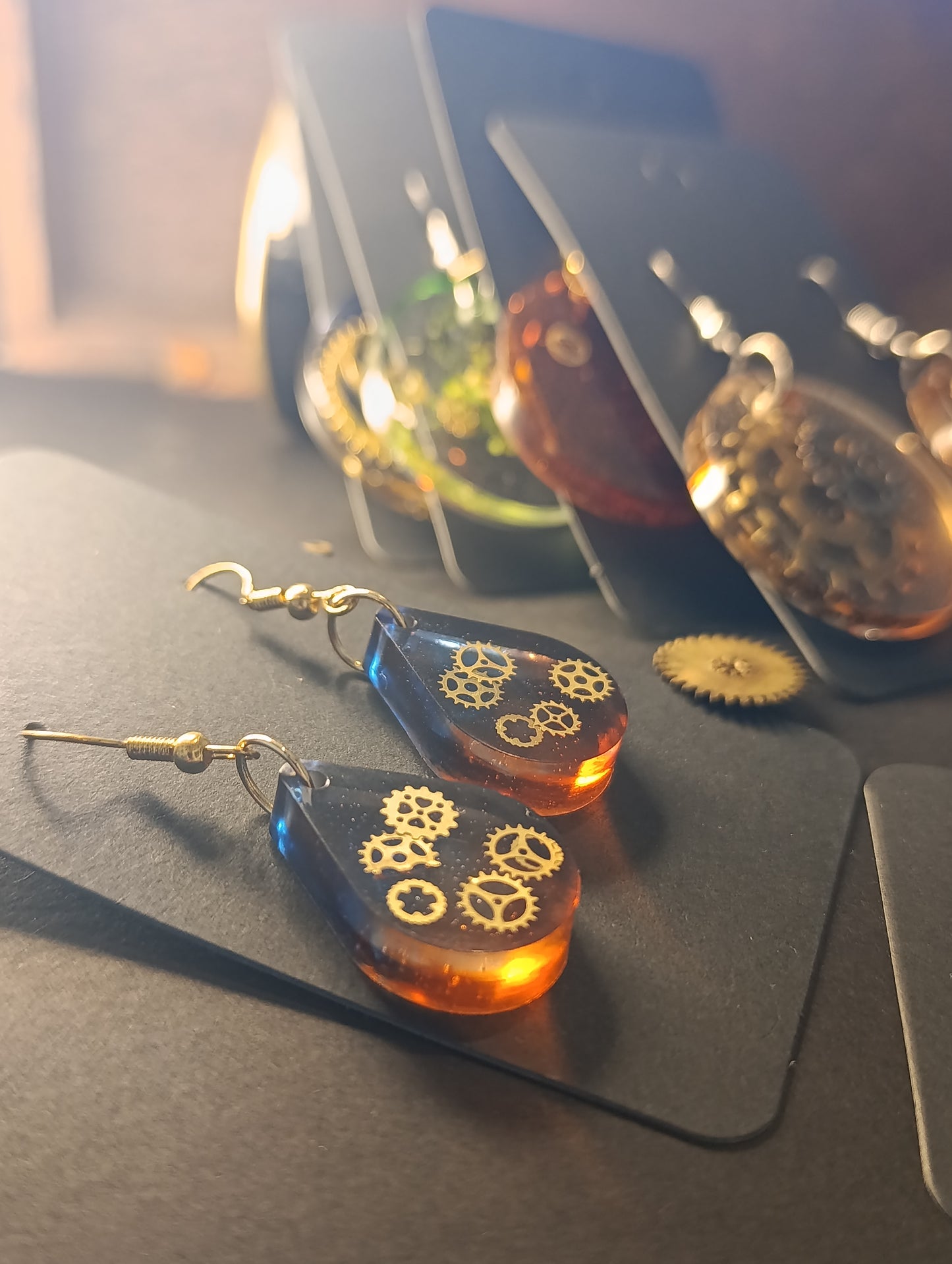 boucles d'oreilles mysteampunk