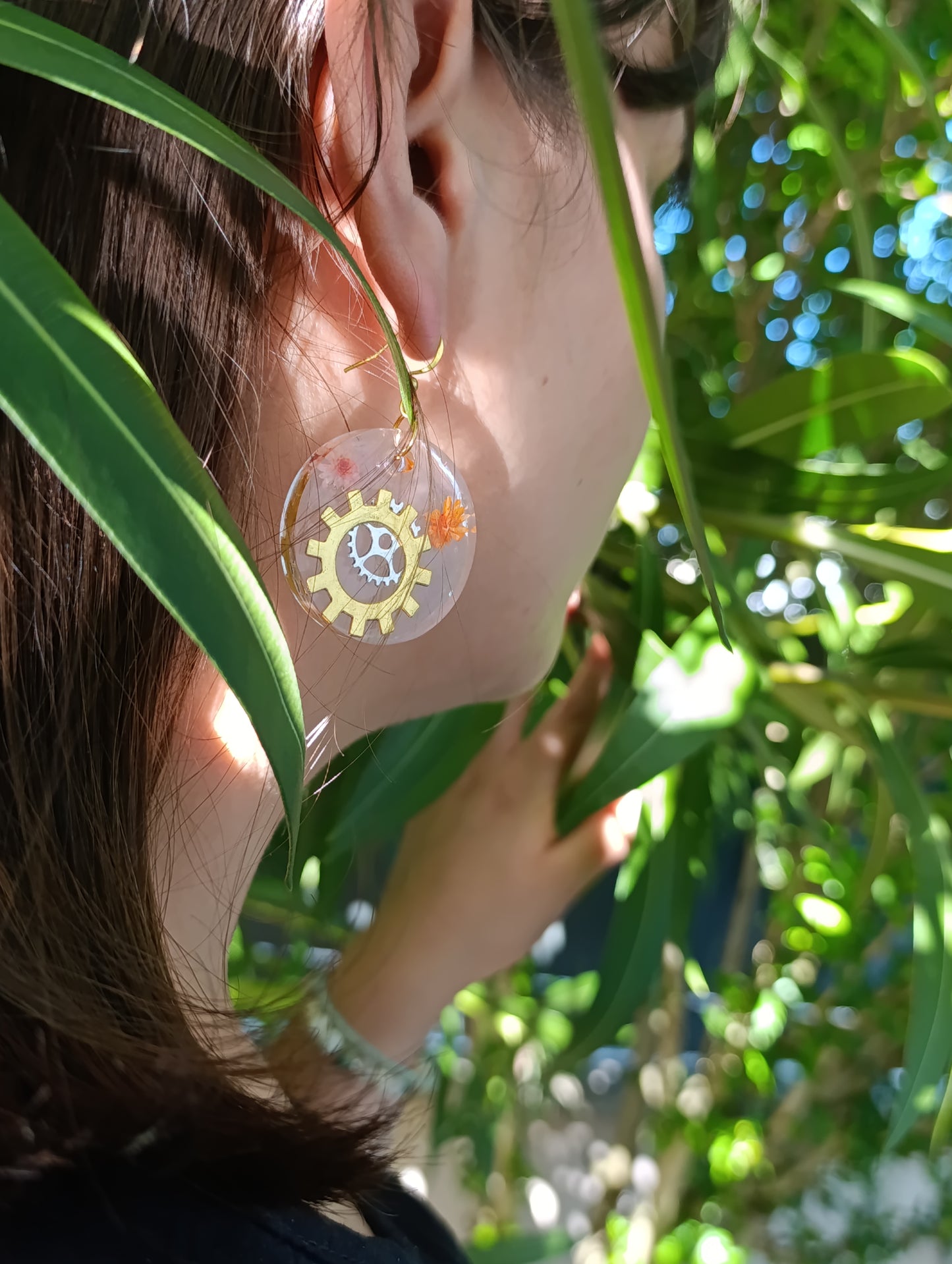 Bouclesdoreillesteampunkmécaflor