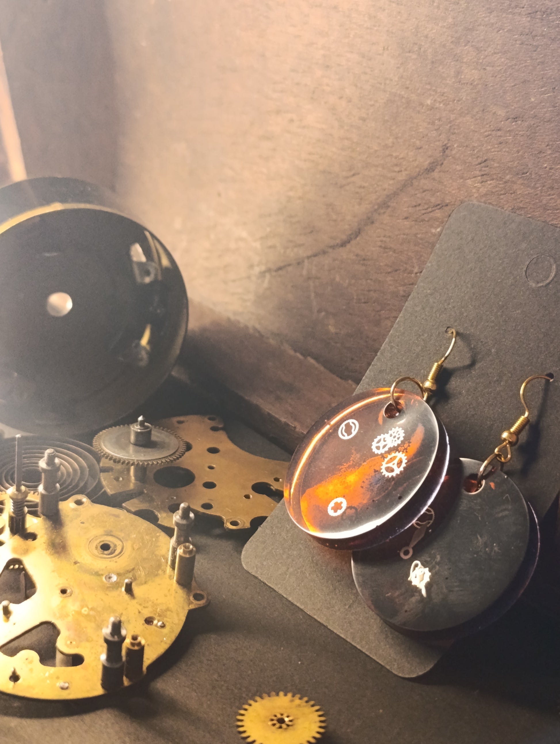 boucles d'oreilles fait main Steampunk
