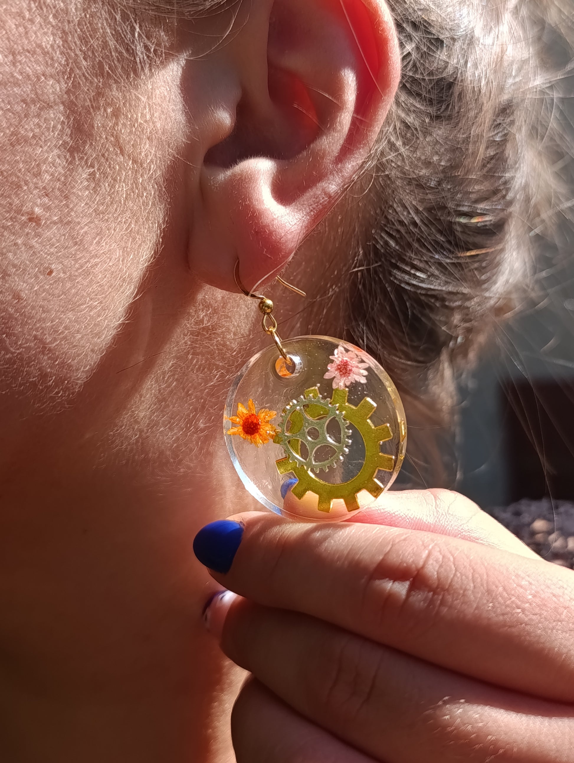 bouclesdoreillesfantaisiessteampunkfleurs